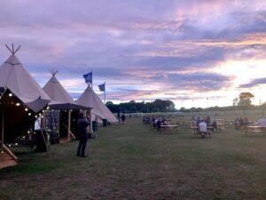 Giant Tipis at The Open Camping Village Carnoustie 2018